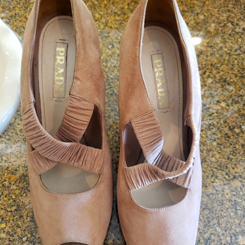Prada suede heels
